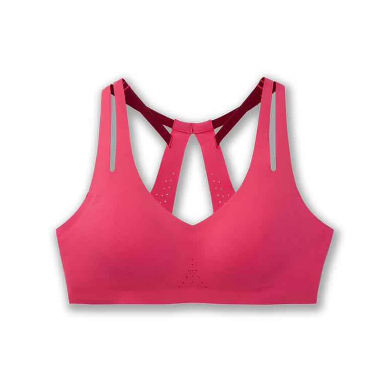 Brooks Dare Strappy Womens Running Bra - Hot Pink - Indonesia (AHNP-73205)